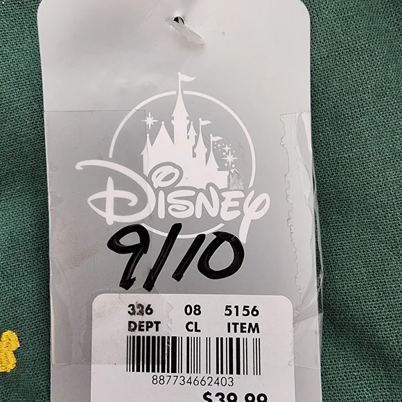 Disney Green Button Down Shirt for Kids - Picture 8 of 10